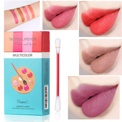 Image of 20 Pcs Set Cotton Swab Lipsticks For Outdoor Portable Lipsticks Cosmetics Waterproof Case Lasting Long Cigarette Liquid Lipstick