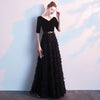 Image of Black Evening Dress Women Noble Elegant And Slim Shopping