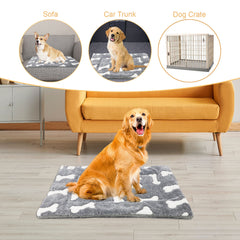 Self-Warming Cat Bed Mat Washable Dog Bed Crate Mat Soft Pet Sleeping Mat For Dogs And Cats Reversible Fleece Dog Crate Kennel Pad Cat Pet Bed Shopping