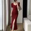 Image of Vintage Hepburn Style Toast Engagement Dress Shopping