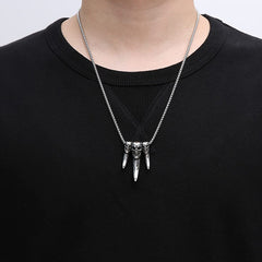 Men's Fashion Skull Indian Wolf Tooth Necklace Shopping