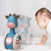 Image of Sliding Deer Baby Tumbler Rattle 3 In 1 Sliding Tumbler Toy Baby Rattle Montessori Bath Toy For W Built-in Ring Bear Roly-Poly Early Learning Christmas Tumbler Shopping