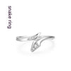 Image of Sterling Silver Snake Ring Female Stackable Band Ring Shopping