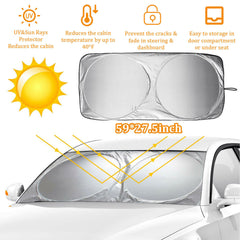 Foldable Car Front Rear Window Windshield Sun Shade Shield Cover Visor UV Block Shopping