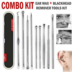 Ear Wax Remover Spoon Earwax Picker And Pimple Blackhead Remover Tools - COMBO KIT Shopping