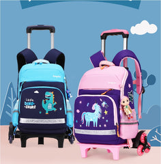 Korean Detachable Trolley  Bag For Elementary School Students Shopping