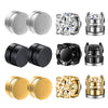 Image of Stainless Steel Studs No Pierced Earring Ear Clip Magnet Cross Suit Shopping