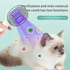 Image of Cat Comb Dog Hair Remover Brush UVC Sterilization Pet Grooming Slicker Needle Comb Cat Sterilization Comb Pet Brush For Shedding And Grooming Self-Cleaning Slicker Brush For Long And Short Hair Shopping