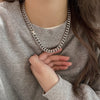 Image of Cuban Link Chain Non-fading Titanium Steel Necklace Shopping