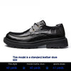 Image of Men's Shoes Leather Round Head Breathable Retro British Casual Leather Shoes Shopping