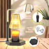 Image of Candle Warmer Lamp Dimmable And Timer Candle Warmer Height Adjustable For Jar Scented Candles For Home Decor Amber Glass And Black Base Shopping