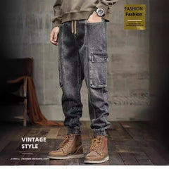 American Retro Ankle-tied Jeans Men Shopping