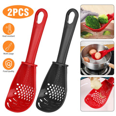 2PCS Kitchen Cooking Spoon Tool Multifunction Scoop Soup Skimmer Heat Resistant Kitchen Cooking Spoon Shopping