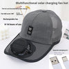 Image of Solar Charging Belt Fan Hat Men And Women Breathable Mesh Sun Protection Shopping