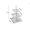 Image of 3Tier Cake Stand Afternoon Tea Wedding Party Plates Tableware Embossed Tray UK Shopping