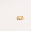 Image of Letter Seal Titanium Steel Plating 18K Gold Ring Shopping