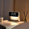 Image of Creative 3 In 1 Bedside Lamp Wireless Charging LCD Screen Alarm Clock  Wireless Phone Charger Shopping