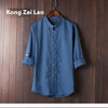 Image of Men's Linen Vintage Plus Size Shirt Shopping