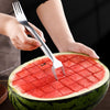 Image of 2 In 1 Watermelon Fork Slicer Multi-purpose Stainless Steel Watermelon Slicer Cutter Kitchen Fruit Cutting Fork Fruit Divider Kitchen Gadgets Shopping