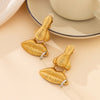 Image of Simple Retro Nose And Lip Minority Design Earrings Shopping