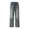 Image of Distressed Washed Straight Jeans For Men Shopping