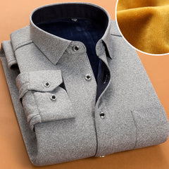 Autumn And Winter Thickened Fleece Warm Shirt Men Shopping