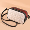 Image of Luggage Leather Small Solid Color Square Bag Leather Sewing Line Women's Cross-body Bag Shopping