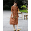 Image of Cotton Linen Embroidered Literary Travel Wind Sleeve Swing Dress Women Shopping