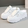 Image of Summer Hollow-out Platform Plus Size Height Increasing Insole Woven Casual Shoes Shopping