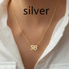 Image of Stainless Steel Gold-plated Personalized Letter Pendant Necklace Shopping