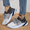 Image of New Lace-up Sports Shoes Women Color-matching Breathable Mesh Shoes Running Walking Casual Sneakers Shopping