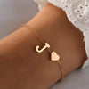 Image of English Letter Graceful Personality Alloy Heart-shaped Letter Bracelet Shopping