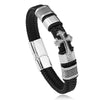 Image of Alloy Punk Men's Leather Cord Bracelet Shopping