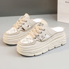 Image of Summer Hollow-out Platform Plus Size Height Increasing Insole Woven Casual Shoes Shopping