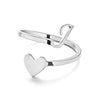 Image of Simple Letter Three-dimensional Loving Heart With Opening Adjustable Ring Shopping