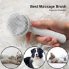 Image of Cat Grooming Brush, Self Cleaning Slicker Brushes For Dogs Pet Hair Removal Comb Stainless Steel Needle Cat Brush Self Cleaning For Cats Dogs Hair Remover Scraper Pet Grooming Tool Shopping