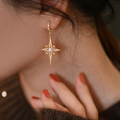 Fashion Graceful Geometric Six-pointed Star Earrings Shopping