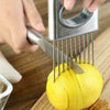 Image of Onion Holder Slicer Vegetable tools Tomato Cutter Stainless Steel Kitchen Gadget Shopping