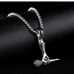 Fashion Microphone Necklace Rock Hip Hop Shopping