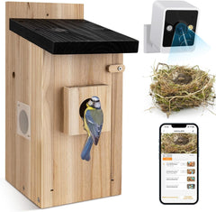 Smart Bird House With Camera,3MP Birdhouse Camera For Outdoors,Auto Capture Bird Videos & Motion Detection,Watch Bird Nesting & Hatching In Real Time,DIY Ideal Gift Shopping