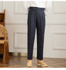 Image of Men's Summer High Waist Straight Cotton And Linen Casual Pants Shopping