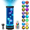 Image of Jellyfish Lava Lamp 17 Colors Changing 15inch Jellyfish Lamp With Remote Control USB Plug-in Bubble Fish Lamp Kids Night Light Creative Projector Lamp Home Decor Shopping