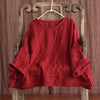 Image of Striped Yarn-dyed Linen Leisure Women's Coat Twill Stitching Wire Loose Artistic Shopping