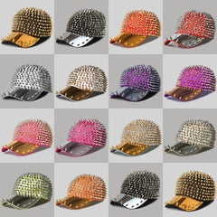 Punk Full Pointed Rivet Baseball Personality Hip-hop Street Dance Cap Shopping