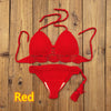 Image of Women's Fashion Solid Color Handmade Crochet Bikini Suit Shopping