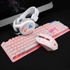 Image of usb desktop wired luminous keyboard and mouse set Shopping