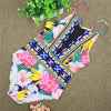 Image of Sexy Mesh One Piece Swimsuit High Cut Swimwear Women Floral Bathing Suit Patchwork Bikini Shopping