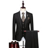 Image of Striped suit business casual suit men's three-piece suit Shopping