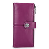 Image of Long Buckle Cowhide Wallet Shopping