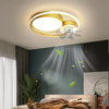 Image of Nordic Light Luxury Simple Atmospheric Suction Fan Lamp Shopping